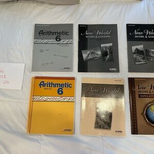 Arithmetic and History Workbook Set - Gray, Yellow